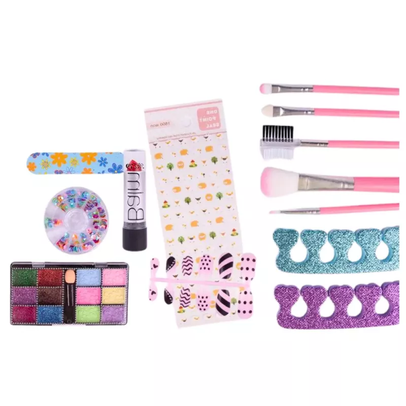 LEAN TOYS Set de Belleza Neceser con Compartimentos Ajustables