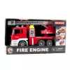 LEAN TOYS Camión de Bomberos con Escalera Giratoria, Bomba de Agua, Luces y Sonidos