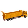 LEAN TOYS Camión Volquete Cabina de Metal Luces Sonidos Tracción Amarillo