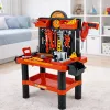 LEAN TOYS Banco de Trabajo Infantil Mesa DIY Accesorios de Herramientas 70 cm