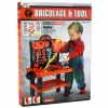 LEAN TOYS Banco de Trabajo Infantil Mesa DIY Accesorios de Herramientas 70 cm