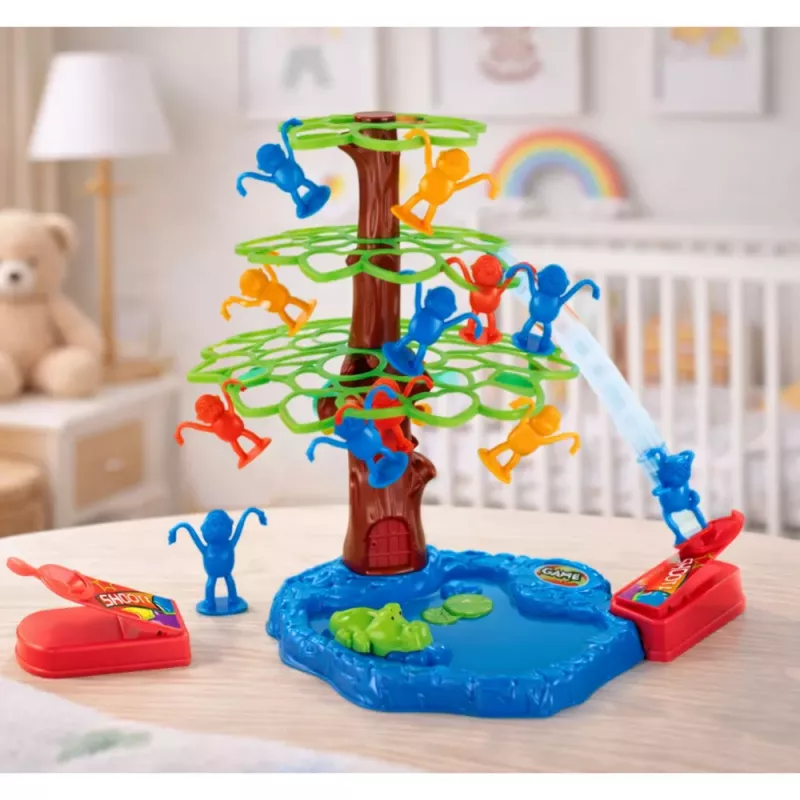 LEAN TOYS Monos Saltarines Árbol Lago Familia Juego Arcade