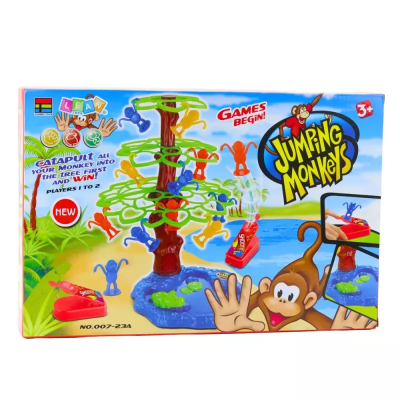 LEAN TOYS Monos Saltarines Árbol Lago Familia Juego Arcade
