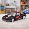 LEAN TOYS Coche Coupé RC Teledirigido Derrape con Ruedas Intercambiables Negro 1:24