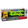 LEAN TOYS Camión de Transporte Lora con Coches Luces Sonidos Verde