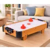 LEAN TOYS Mesa de Air Hockey Mini Juego Arcade para Niños Madera