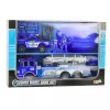 LEAN TOYS Set Grande de Coche de Policía Figura Casco para Niños Azul