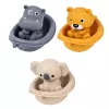 LEAN TOYS Set de Juguetes de Baño Animales en Barcos Tobogán 11 Piezas