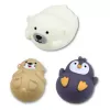 LEAN TOYS Set de Juguetes de Baño Juego de Pesca Figuras de Goma Colador Pastel 4 Piezas