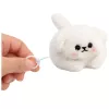 LEAN TOYS Llavero de Peluche Perro Blanco con Cola que Mueve y Sonido de Pitido 9 cm