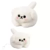 LEAN TOYS Llavero de Peluche Perro Blanco con Cola que Mueve y Sonido de Pitido 9 cm