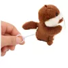 LEAN TOYS Nutria de Peluche con Cola que Mueve y Sonidos de Pitido Llavero 12,5 cm