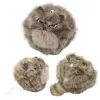 LEAN TOYS Llavero de Peluche Gatito Marrón con Cola que Mueve y Sonido de Pitido, 9 cm