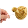 LEAN TOYS Gatito de Peluche con Cola que Mueve y Sonido de Pitido Llavero 9 cm