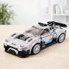 LEAN TOYS Bloques de Construcción Coche de Carreras Robot 2en1 Blanco 320 Piezas