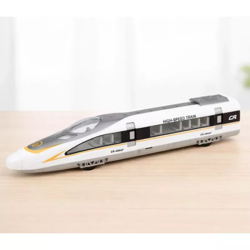 LEAN TOYS Tren Exprés de Alta Velocidad con Puertas Abatibles, Motorizado, Luces y Sonidos