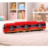 LEAN TOYS Tren Metro City Express con Puertas, Luz y Sonido, Rojo