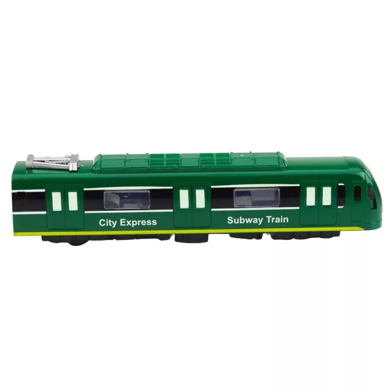 LEAN TOYS Tren Metro City Express con Puertas Abatibles, Luces y Sonidos, Verde