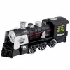 LEAN TOYS Locomotora Clásica Sensor de Obstáculos Humo Luz Sonido Negro