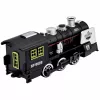 LEAN TOYS Locomotora Clásica Sensor de Obstáculos Humo Luz Sonido Negro