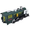 LEAN TOYS Locomotora Clásica Sensor de Obstáculos Humo Luz Sonido Verde
