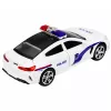 LEAN TOYS Coche de Policía con Puertas Abatibles, Motorizado Luz y Sonido, Blanco