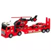 LEAN TOYS Set de Rescate de Bomberos con Camión de Bomberos, Grúa, Helicóptero, Coche, Luz y Sonido