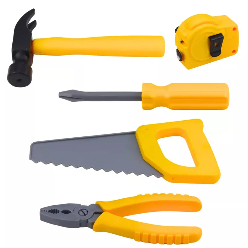 LEAN TOYS Set de herramientas en caja con atornillador eléctrico y accesorios, 23 piezas