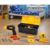 LEAN TOYS Set de herramientas en caja con atornillador eléctrico y accesorios, 23 piezas