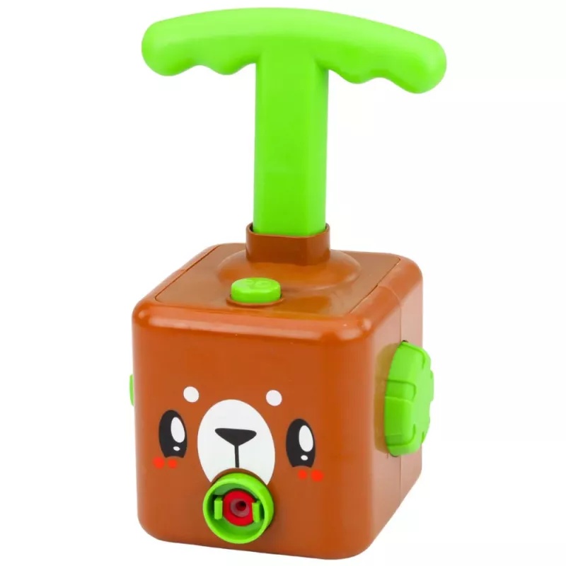 LEAN TOYS Set de juego con lanzador de globos, coches y osito de peluche para niños