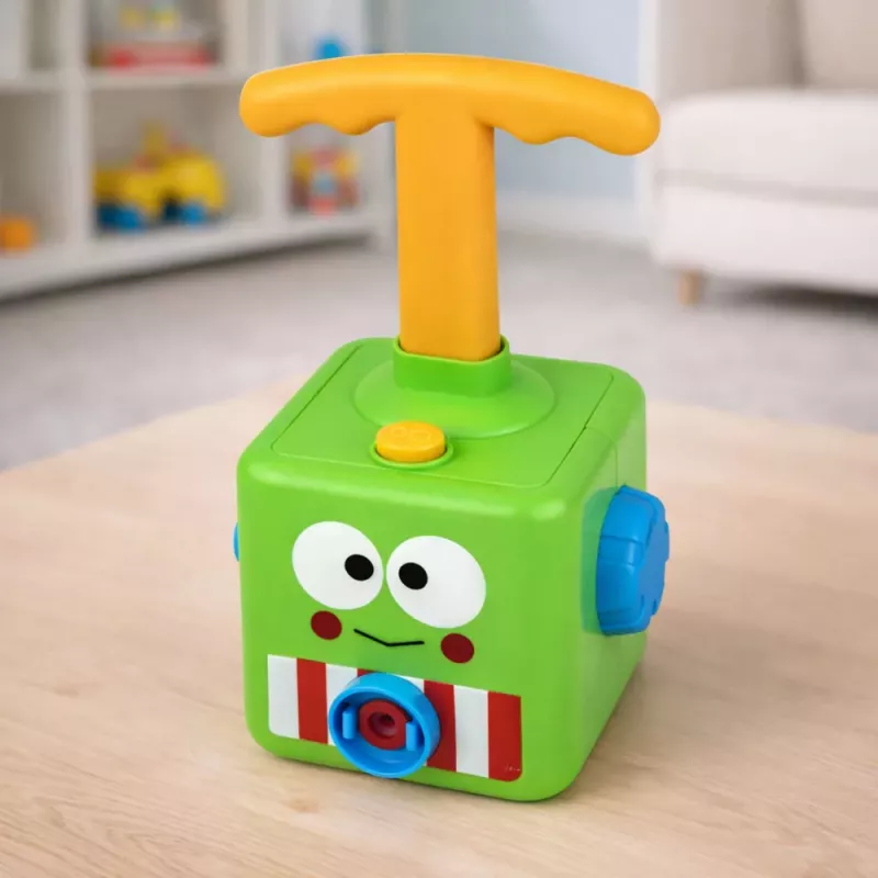 LEAN TOYS Lanzador de globos con coche rana, juguete educativo para niños