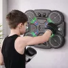 LEAN TOYS Escudo interactivo de entrenamiento de boxeo con música y luces LED, 3 niveles, negro