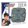 LEAN TOYS Escudo interactivo de entrenamiento de boxeo con música y luces LED, 3 niveles, negro