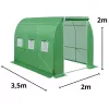LEAN Invernadero para hortalizas, ventanas verdes UV, 3,5x2x2 m, 7 m²