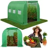 LEAN Invernadero para hortalizas, ventanas verdes UV, 3,5x2x2 m, 7 m²