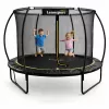 LEAN SPORT LEAN Trampolín de jardín con red interior negro y verde 183 cm 6 ft