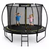 LEAN Sport Trampolín de jardín con red interior negro y verde 305 cm 10 ft