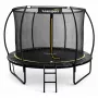 LEAN Sport Trampolín de jardín con red interior negro y verde 305 cm 10 ft