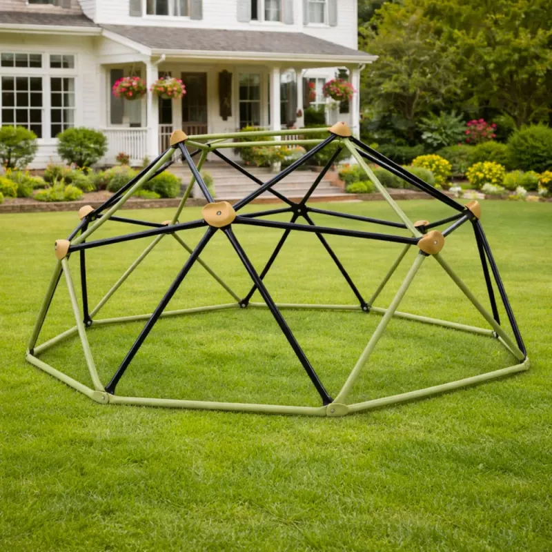 LEAN SPORT Cúpula trepadora para parque infantil de jardín, 182x86 cm, 6FT, azul/amarillo
