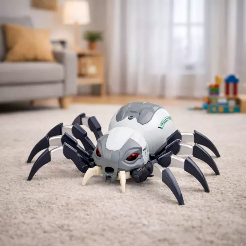 LEAN TOYS Robot araña teledirigido RC con efecto de humo, luces y sonidos
