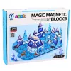 LEAN TOYS Bloques magnéticos con figuras de animales Ice Land, azul, 94 uds.