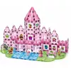 LEAN TOYS Bloques magnéticos con figuras, pinturas y tarjetas para pintar, rosa, 142 piezas