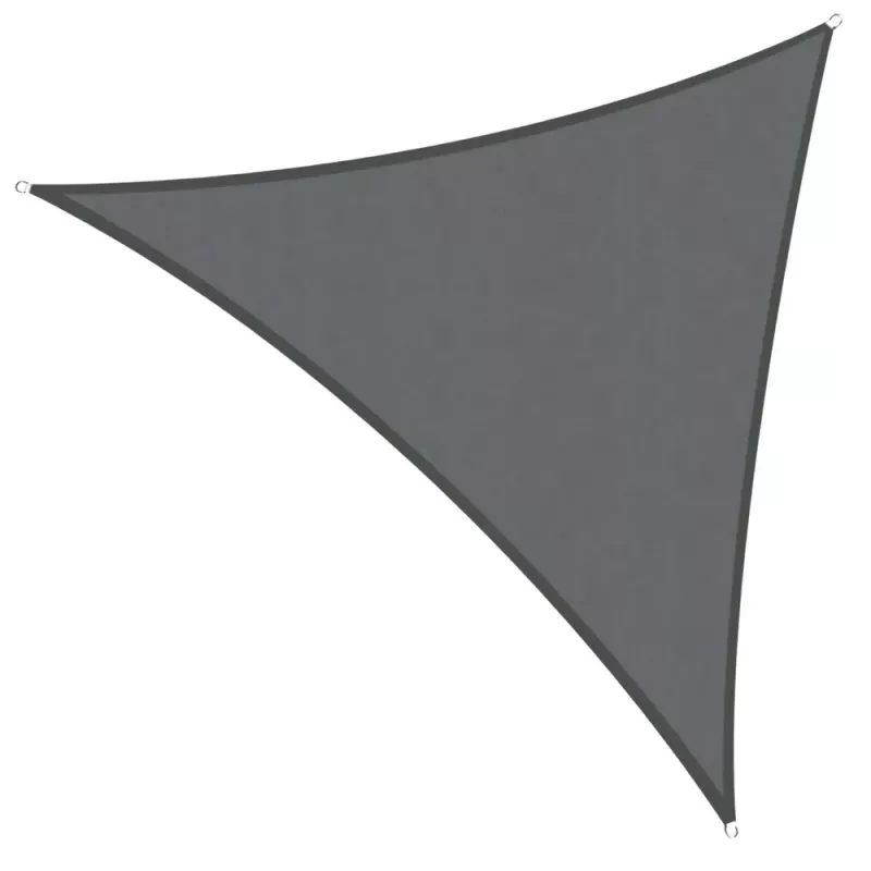 LEAN Vela de sombra para jardín, impermeable, triangular, gris, 400x400 cm