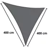 LEAN Vela de sombra para jardín, impermeable, triangular, gris, 400x400 cm