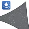 LEAN Vela de sombra para jardín, impermeable, triangular, gris, 400x400 cm