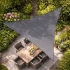 LEAN Vela de sombra para jardín, impermeable, triangular, gris, 400x400 cm