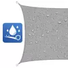 LEAN Vela de sombra para jardín, rectangular, impermeable, gris, 300x400 cm