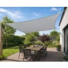 LEAN Vela de sombra para jardín, rectangular, impermeable, gris, 300x400 cm