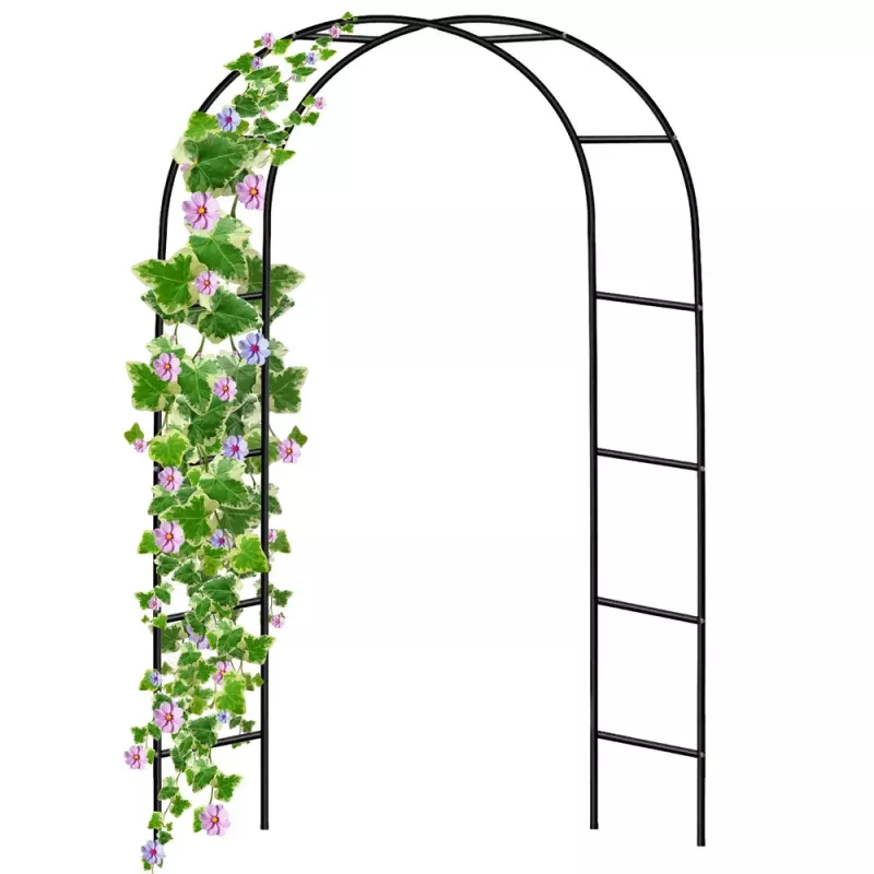 LEAN Pérgola de metal para jardín, para plantas trepadoras, arco, 240x140 cm