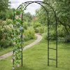 LEAN Pérgola de metal para jardín, para plantas trepadoras, arco, 240x140 cm